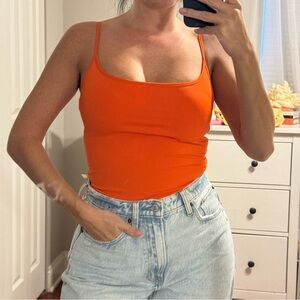 Free People Basique Bodysuit Orange